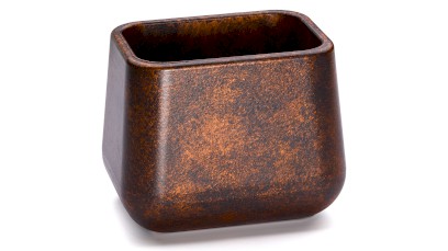 Kelímek PERSEUS BASIC - SMOKED METAL, měděná a černá, lak polomatný