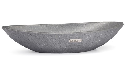 Umyvadlo 60 cm DIAMOND HARDCORE - střední šedá, bez dekoru, lak mat