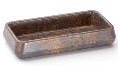 Miska 18,5 cm PERSEUS BASIC - GRANITE, modrošedá a okrová, lak polomatný