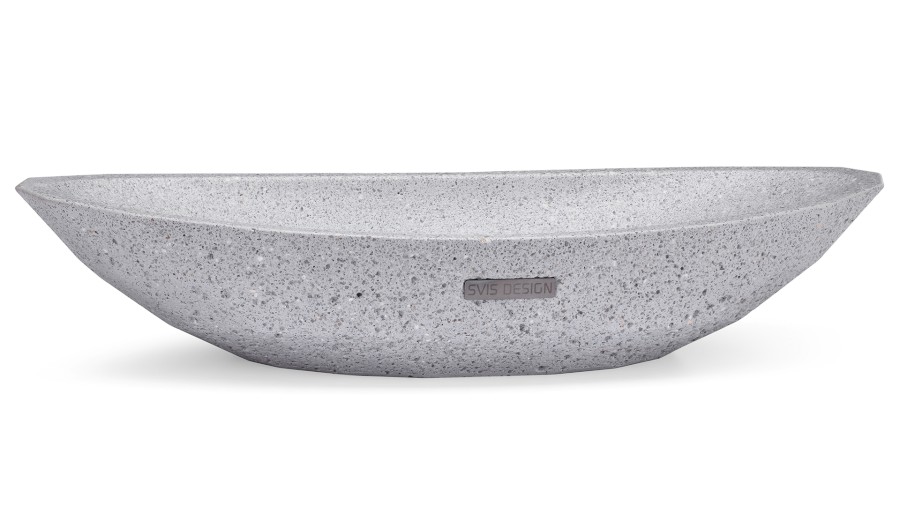 Umyvadlo 60 cm DIAMOND HARDCORE - světlá šedá, bez dekoru, lak mat