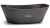 Umyvadlo 50 cm LIBRA SANDBLASTED - velmi tmavá šedá, bez dekoru, lak mat