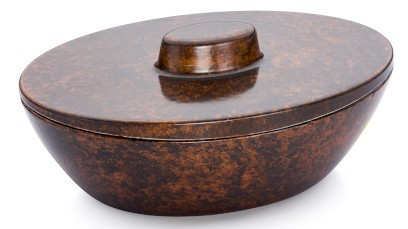 Box s víkem ORION BASIC 001 - SMOKED METAL, měděná a černá, lak polomatný