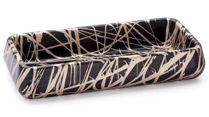 Miska 18,5 cm PERSEUS BASIC - PUNK, černá a champagne, lak polomatný