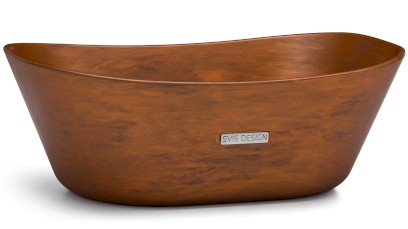 Umyvadlo 50 cm LIBRA BASIC - AGED METAL měděná a hnědá, lak mat