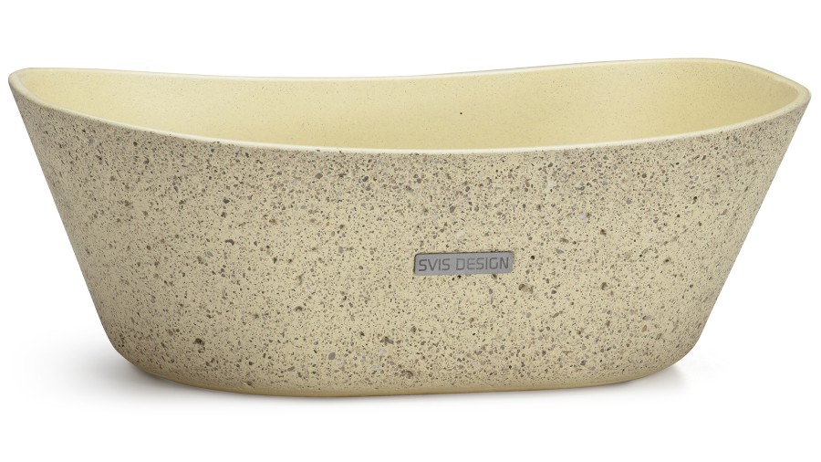 Umyvadlo 50 cm LIBRA SANDBLASTED - tmavá žlutá, bez dekoru, bez laku