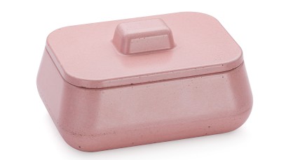 Box s víkem PERSEUS BASIC 001 - velmi světlá cihlově červená, bez dekoru, lak mat