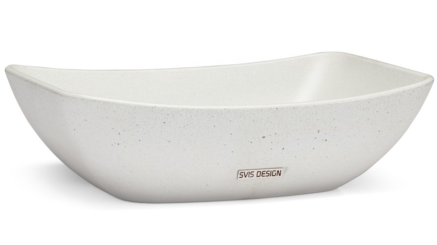 Umyvadlo 50 cm VIRGO BASIC - natural, bez dekoru, lak mat